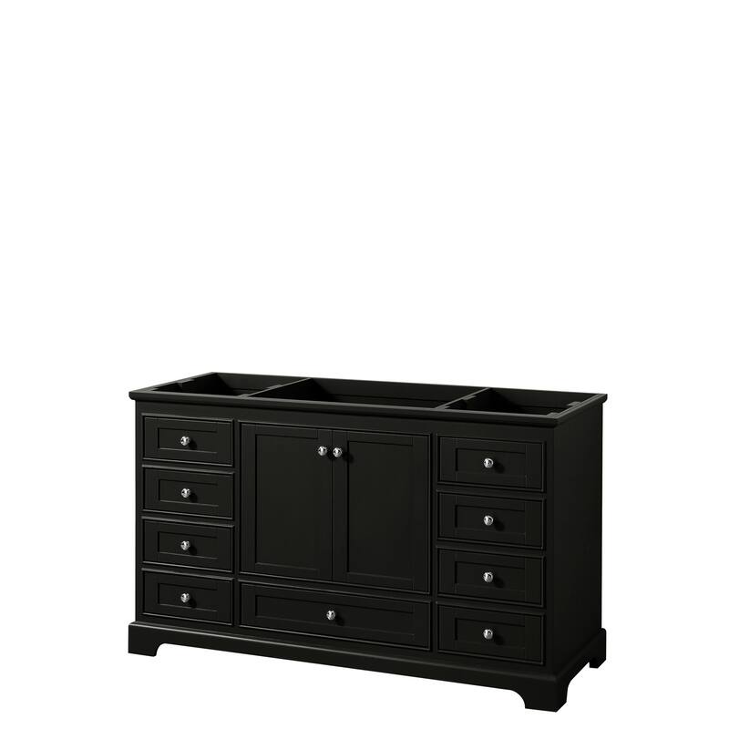 Deborah 60-inch Dark Espresso Single Vanity Cabinet, No Mirror
