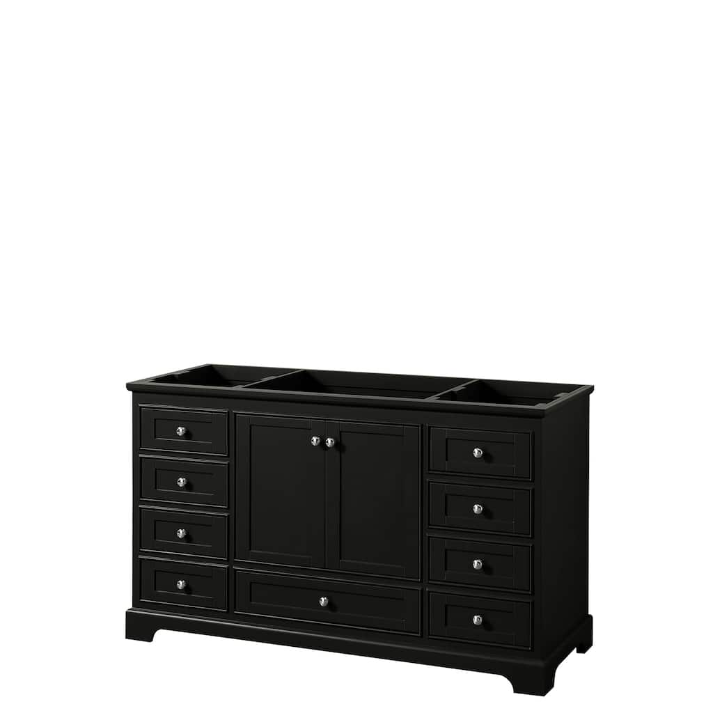 Deborah 60-inch Dark Espresso Single Vanity Cabinet, No Mirror