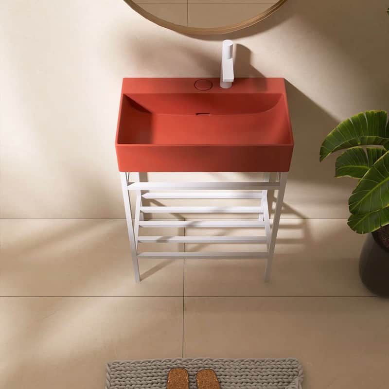 24" Freestanding Bathroom Vanity with Ceramic Sink - 23.62'' x13.98'' x 33.46''