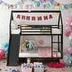 preview thumbnail 2 of 26, Modern Black Twin Over Twin House Bunk Bed With Convertible Ladder and Slide