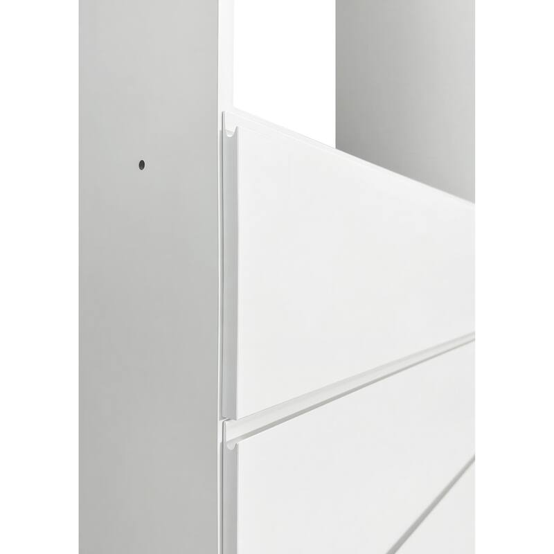 Prosper 32" White Wood Walk-in Closet with Two Rods - 31.4"W x 15.7"D x 83" H