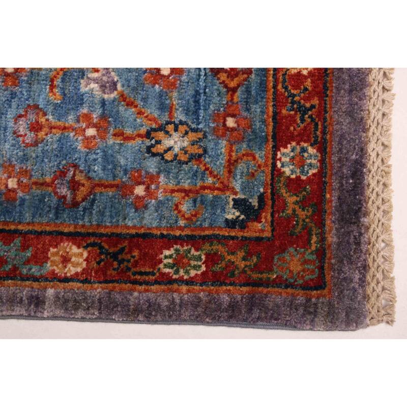 ECARPETGALLERY Hand-knotted Modern Ersari Light Purple Wool Rug - 8'2 x 9'9