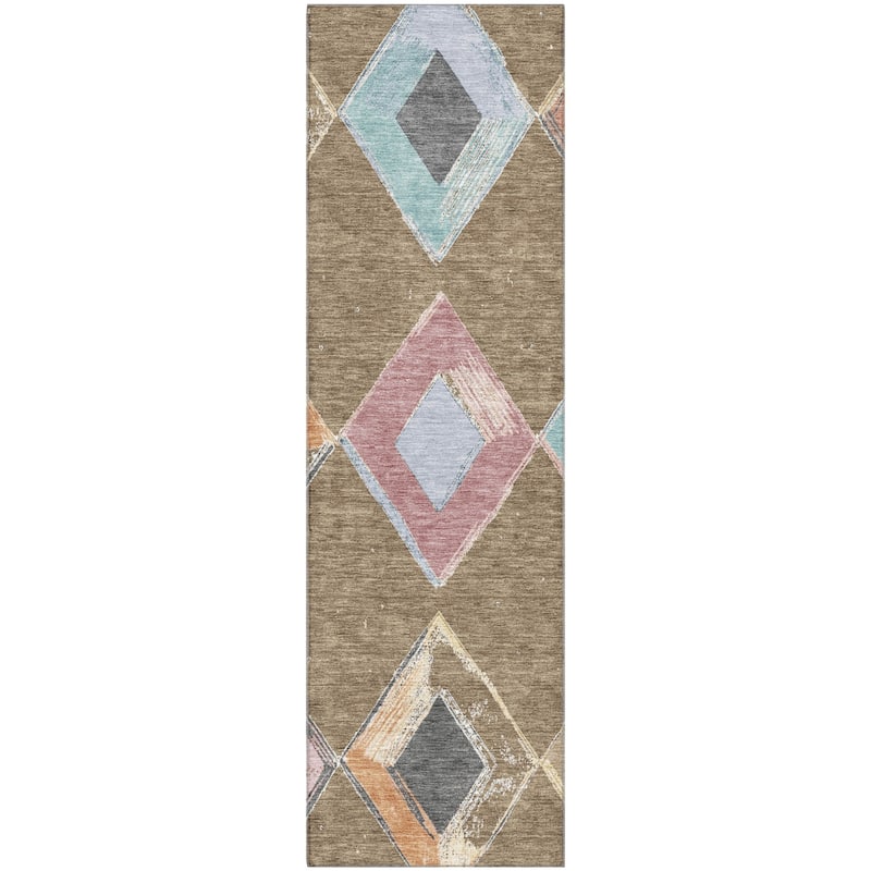 Premium Washable Super Soft Modern Diamond Mayfield Rug