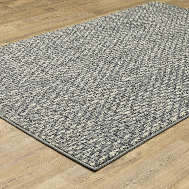 Style Haven Salinas Industrial Tweed Blue/ Ivory Indoor Area Rug