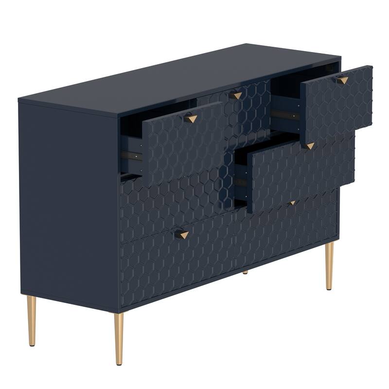 Multi-Functional TV Stand Storage Cabinet Sideboard Bucket Cabinet with Tapered Legs, Dresser Dining Cabinet with Drawers