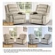 preview thumbnail 50 of 101, Overstuffed Cotton Corduroy Manual Pushback Recliner with Wide Armrest