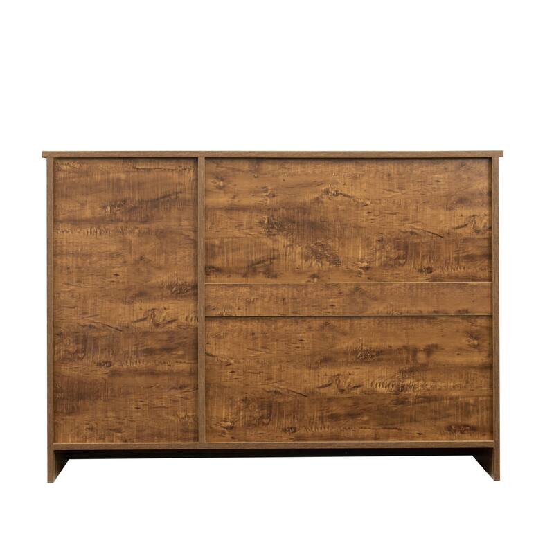 Modern Wood Buffet Sideboard with 2 doors&1 Storage and 2drawers