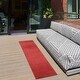 preview thumbnail 178 of 183, Nourison Essentials Solid Contemporary Indoor/ Outdoor Area Rug 2'2" x 10' Runner - Brick Red