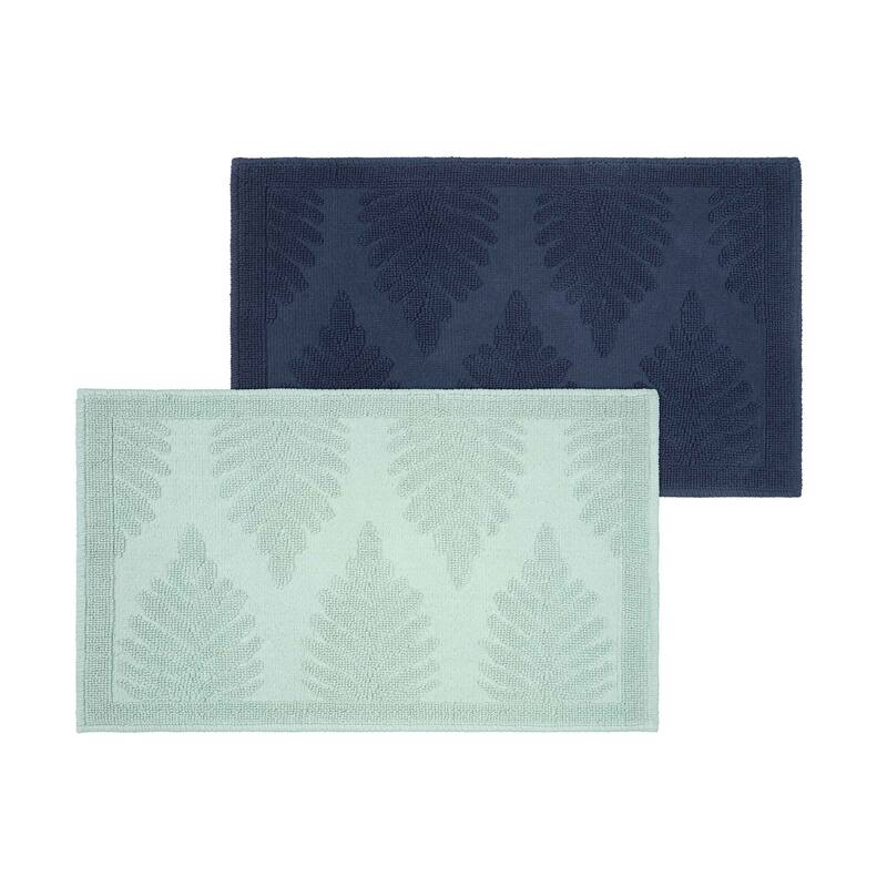 Martex Restore Fern Ogee 100% Reversible Bath Rug