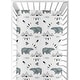 preview thumbnail 2 of 3, Sweet Jojo Designs Bear Mountain Slate Blue Boy 2 Pack Fitted Crib Sheets Black and White Watercolor Woodland Forest Animal