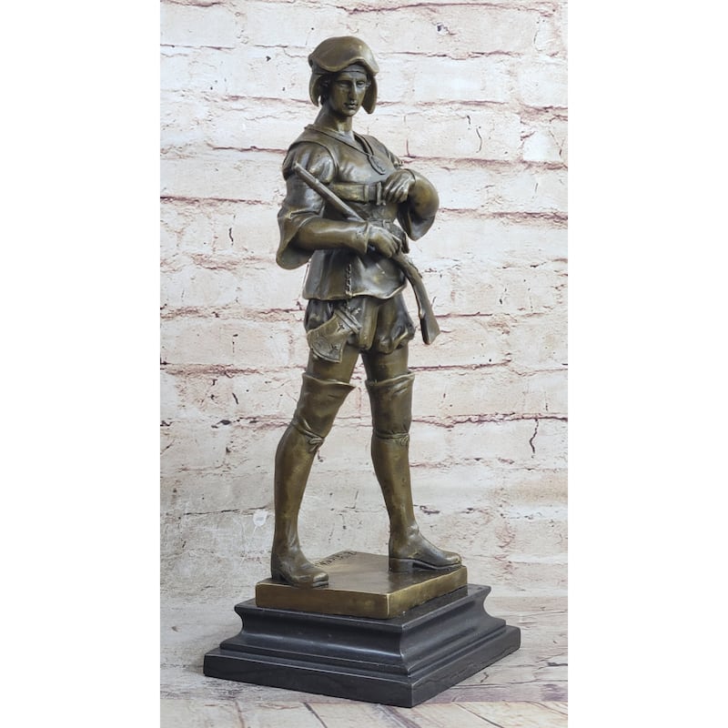 Bronze Sculpture; Picault Emile Louis, Signed, Figure Of Warrior, Le Devoir, 1
