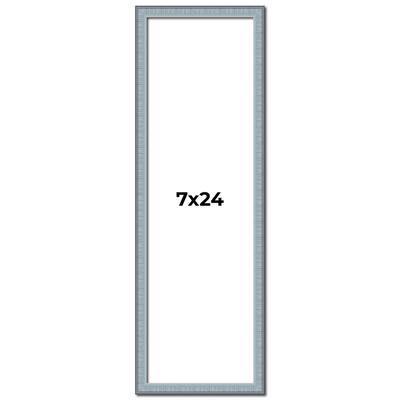 7x24 Frame Rustic Sky Blue Solid Wood Picture Frame | 0.75 Inch