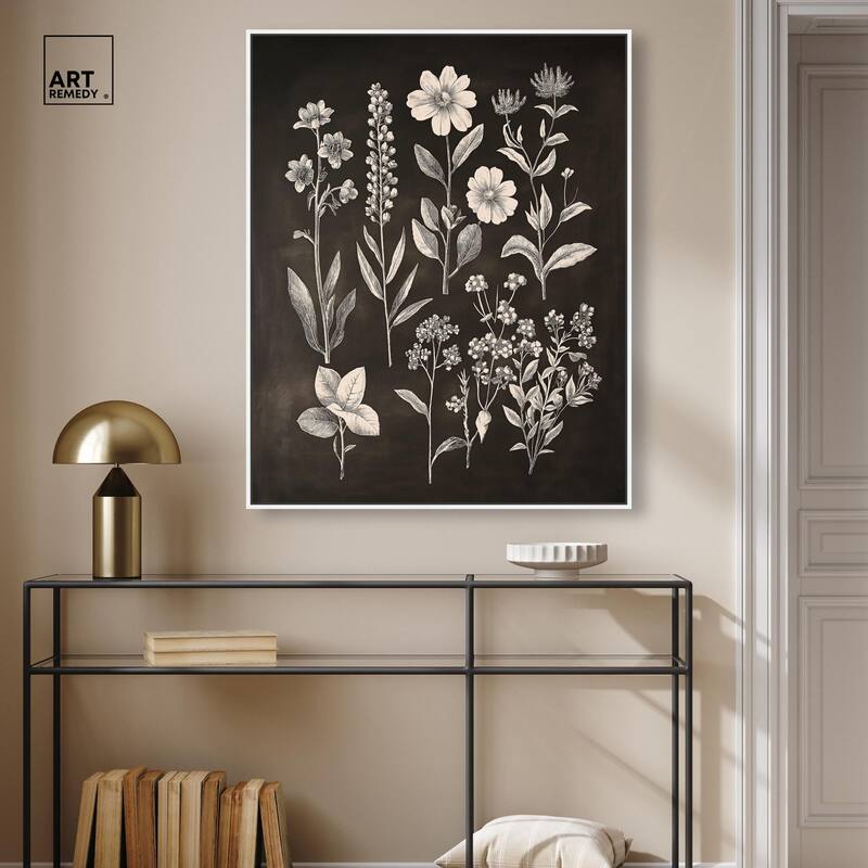 Herbarium on Dark Canvas by Art Remedy