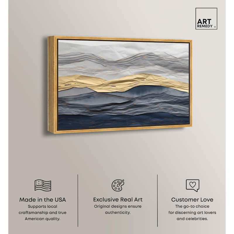Flowing Golden Tide Canvas by Art Remedy