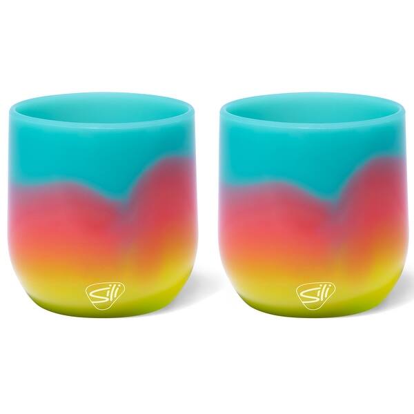 Silipint: Silicone 12oz Stemless Wine Glasses: 2 Pack Aurora - Reusable  Flexible & Unbreakable Cups, Hot/Cold Drinks - Bed Bath & Beyond - 37365611