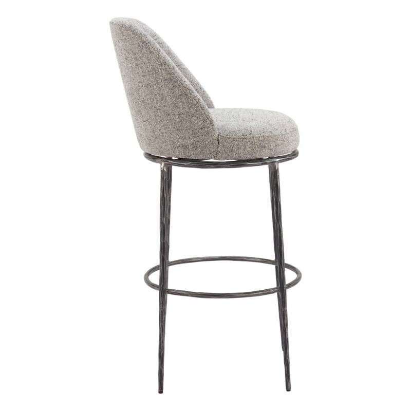 32 Inch Swivel Bar Chair with Footrest and Full Back - 21.9” x 19.1” x 42.5”