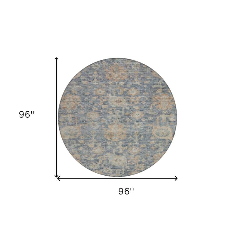 HomeRoots Damask Traditional Rectangle Outdoor Rug