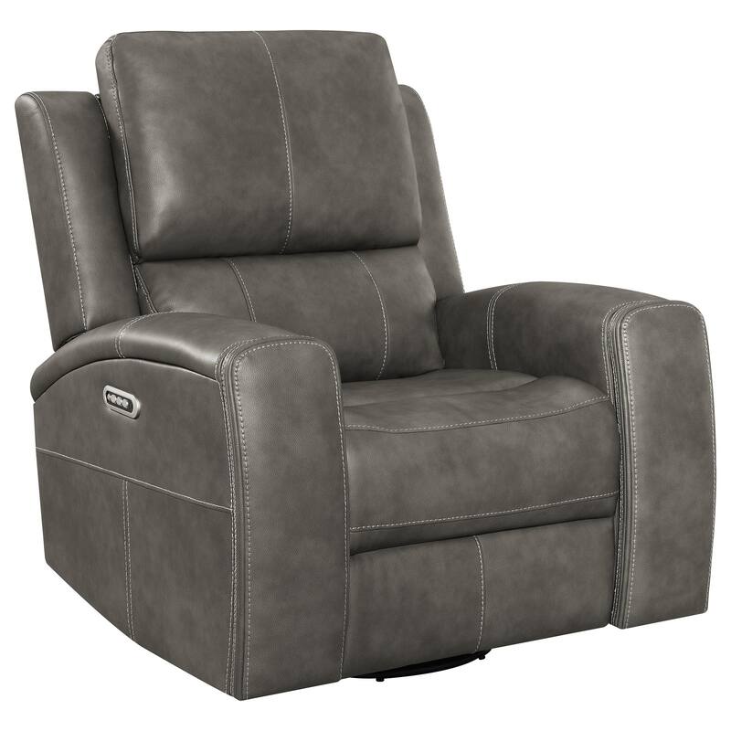 Brickston Triple Power Swivel Glider Recliner - Charcoal