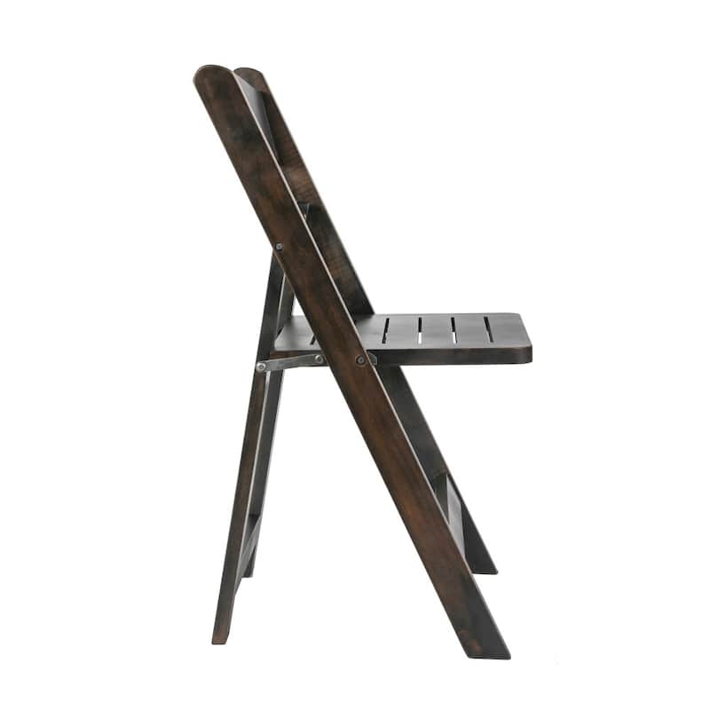 2PK Comm. Grade Solid Wood Portable Folding Dining Chair - 17.5"W x 18"D x 31.25"H
