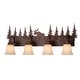 preview thumbnail 1 of 1, Vaxcel Lighting Yellowstone 4 Light 33" Wide Bathroom Vanity Light Burnished Bronze