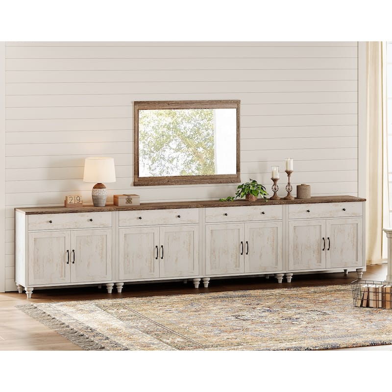 Farmhouse Sideboard, Buffet Cabinet with Storage Cabinets