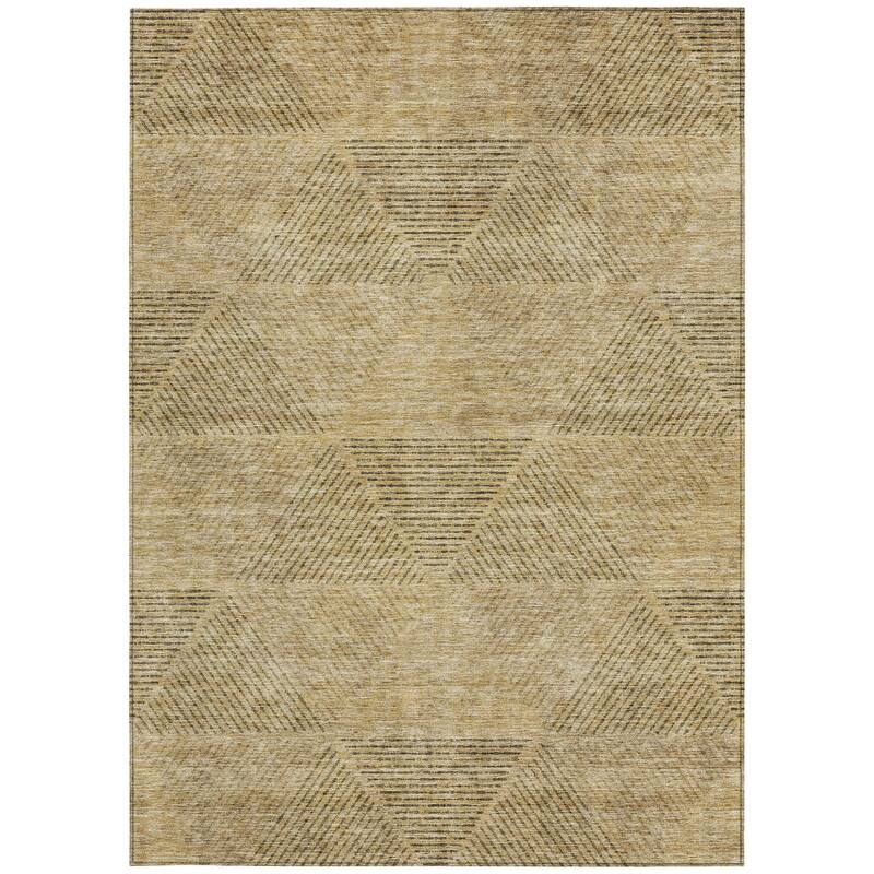 HomeRoots Geometric Transitional Rectangle Outdoor Rug