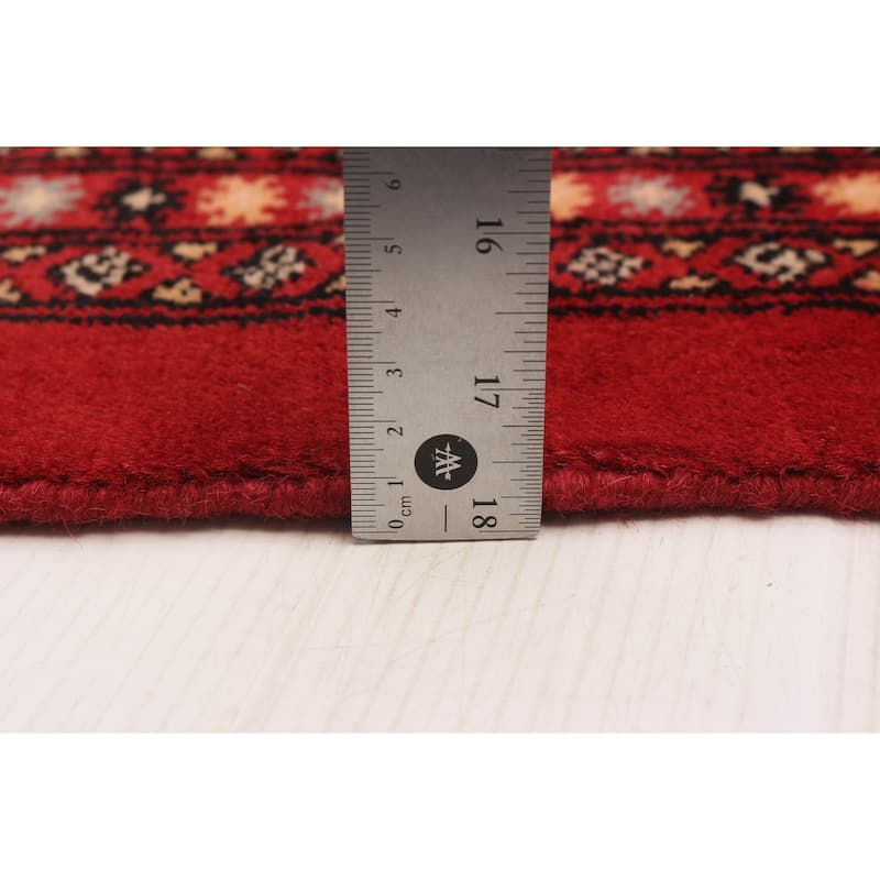 ECARPETGALLERY Hand-knotted Peshawar Bokhara Red Wool Rug - 5'8 x 8'1