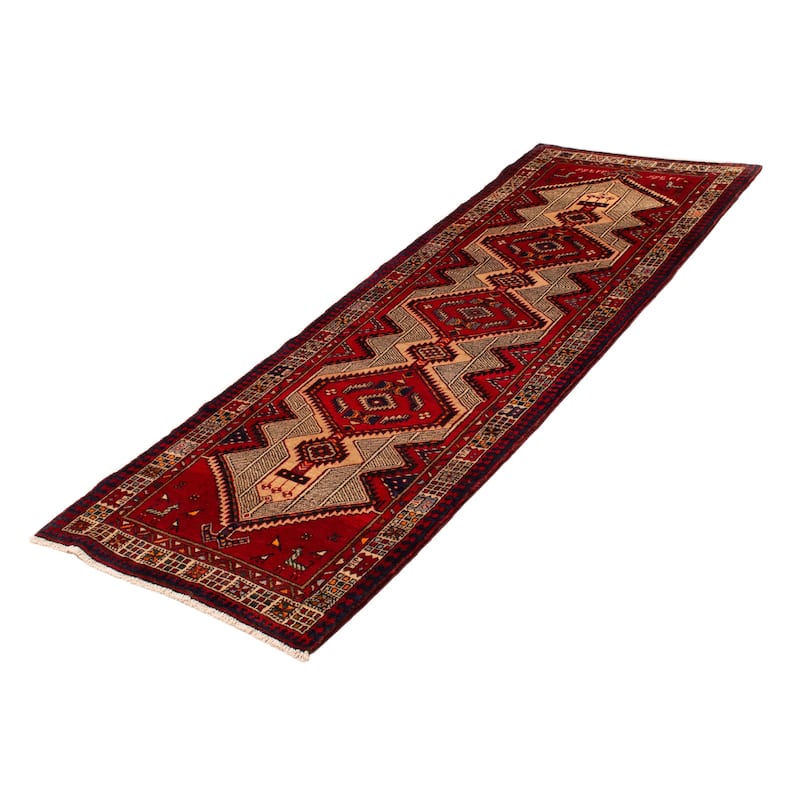 ECARPETGALLERY Hand-knotted Konya Anatolian Red Wool Rug - 3'9 x 10'6