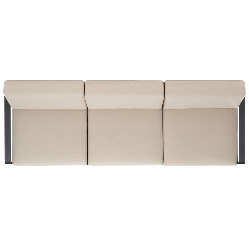 SAFAVIEH Couture Outdoor Patio Furniture Guam Aluminum Sofa - 78"W x 29"D x 28"H