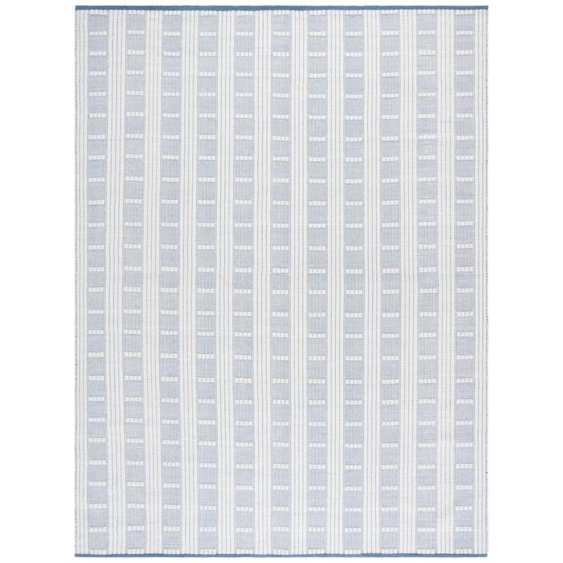 SAFAVIEH Handmade Flatweave Lynann Vermont Wool & Cotton Rug - 8' x 10' - Blue/Ivory