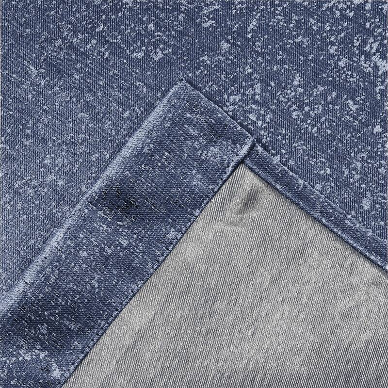 Dainty Home 2 Pack Artisinal 100% Blackout Grommet Curtain Panel Pair with 3D Lurex Texture