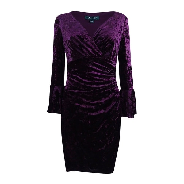 ralph lauren purple velvet dress