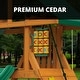 preview thumbnail 11 of 13, Gorilla Playsets Ozark II Wooden Outdoor Swing Set with Gray Slides
