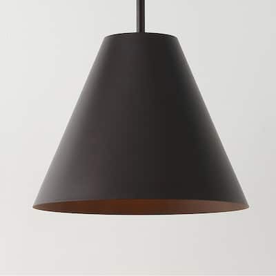 SAFAVIEH Home Lighting Collection Jenner 15" Rustic Pendant - 15" W x 15" D x 84" H