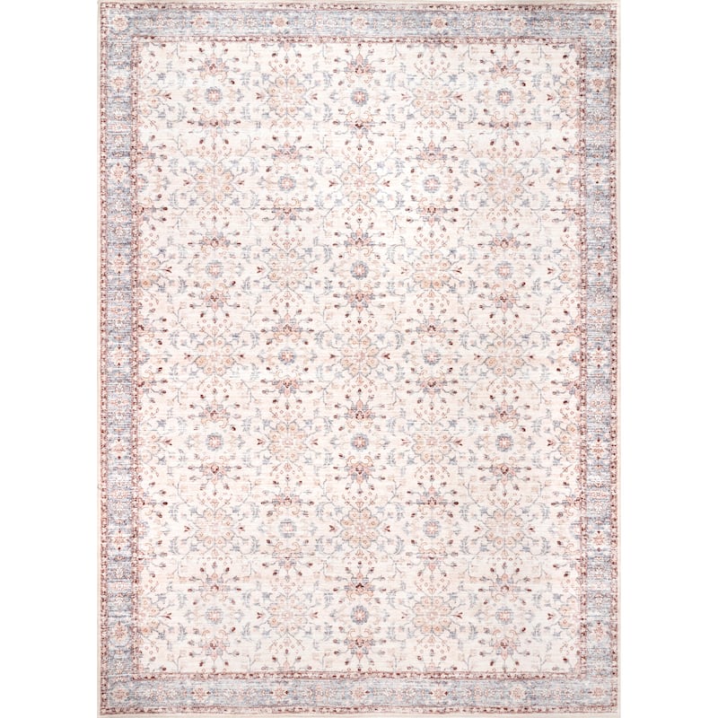 Nuloom Gemma SpinClean Machine Washable Transitional Floral Area Rug