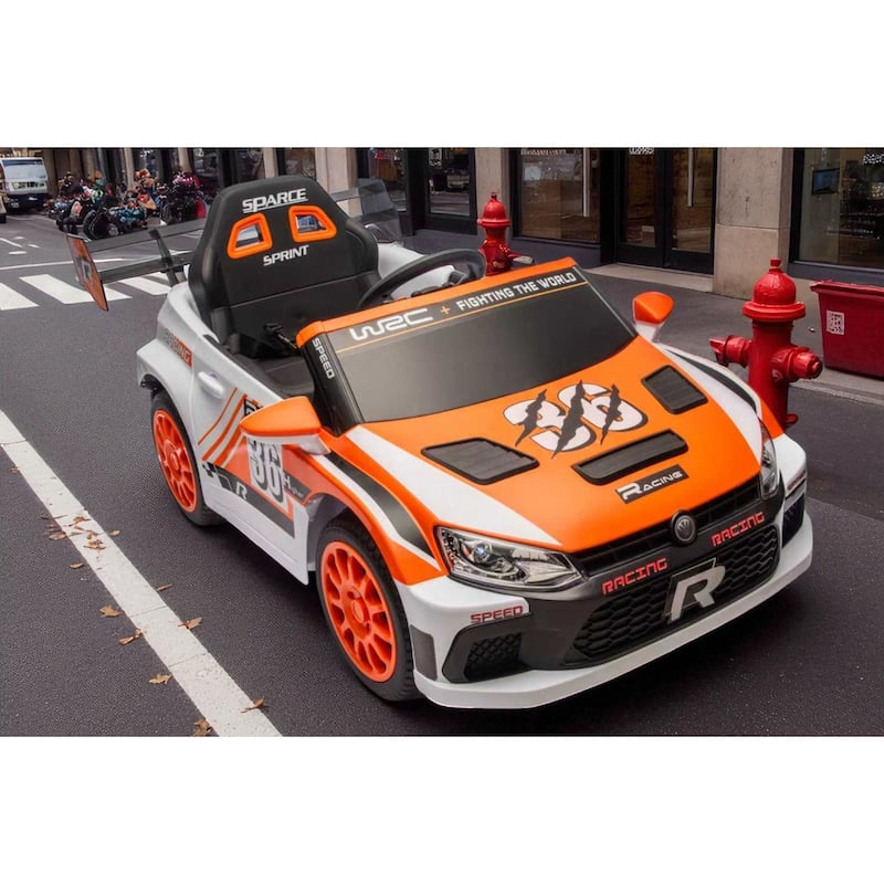 12V Kids Ride On Car with Remote Control, Dual 30W Motors, Music, LED Lights, Seat Belt & Shock Absorbers, Ages 5-8