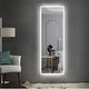 preview thumbnail 2 of 11, Full-length 65-inch Illuminated Rectangle Vanity LED-lit Mirror - 64x21