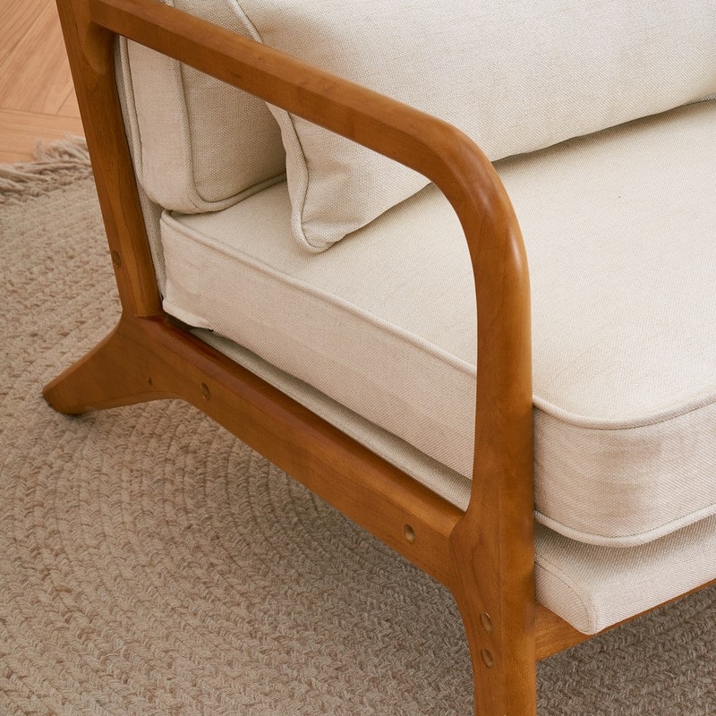 2-pc Upholstered Linen Blend Accent Chair