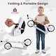 preview thumbnail 16 of 18, Gymax Folding Kick Scooter w/ 3 Adjustable Heights 8 Inches Big Wheels