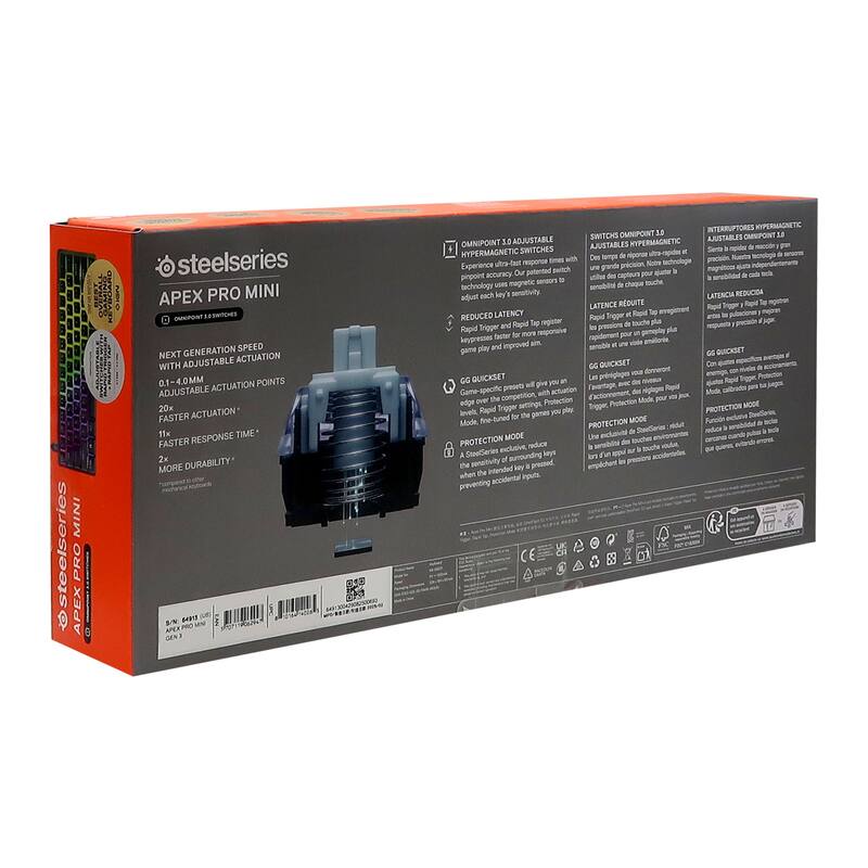SteelSeries Apex Pro Mini Wired OmniPoint Gaming Keyboard Gen 3 (Black)