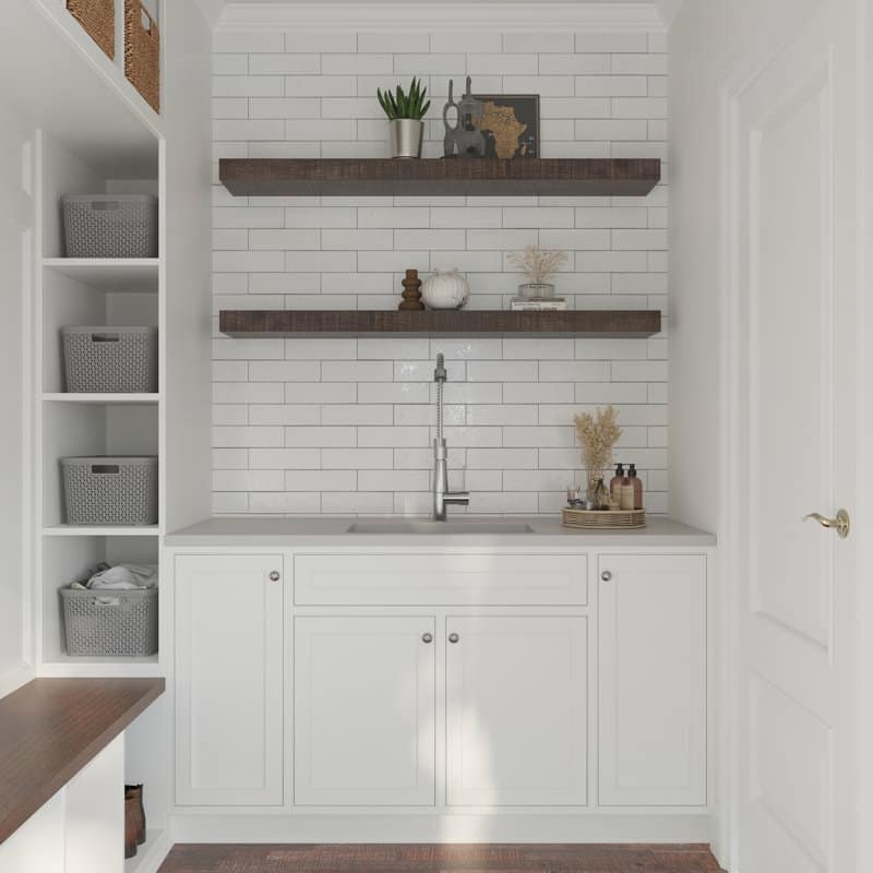 Farmhouse Solid Wood Mantel Shelf