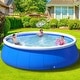 preview thumbnail 1 of 7, Butterfly Inflatable Coil Mesh Pool Inflatable Swimming Pool Blue