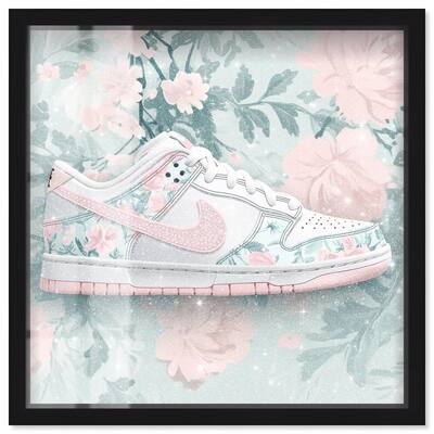Dainty Floral Sneaker Shadowbox by Art Remedy