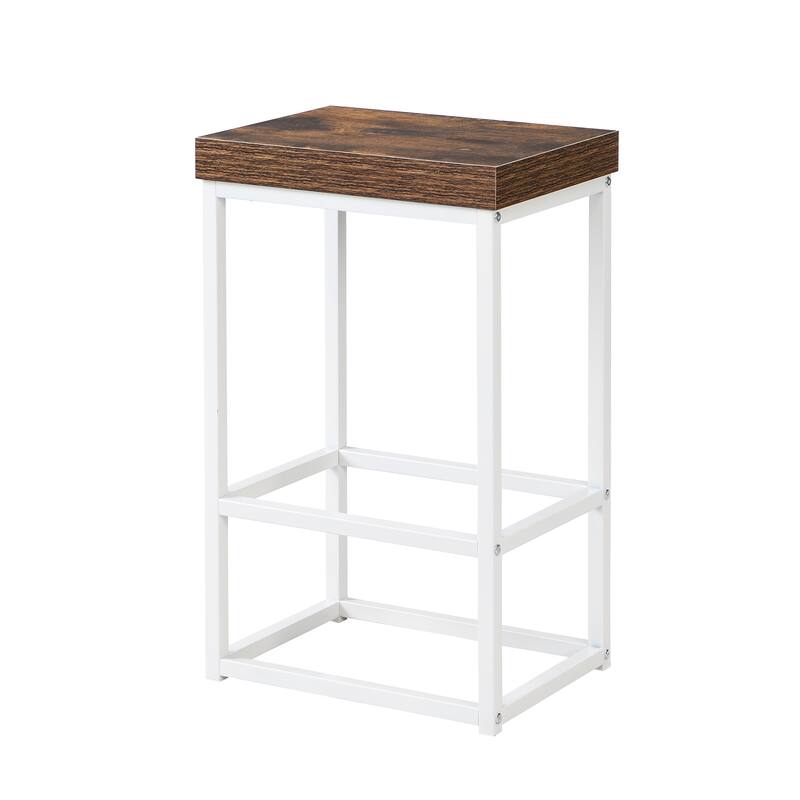 3-piece Drop Leaf Kitchen Island Set with 2 Seatings and Towel Rack