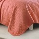 preview thumbnail 3 of 4, Laura Ashley Solid Coral Cotton Reversible Quilt Set