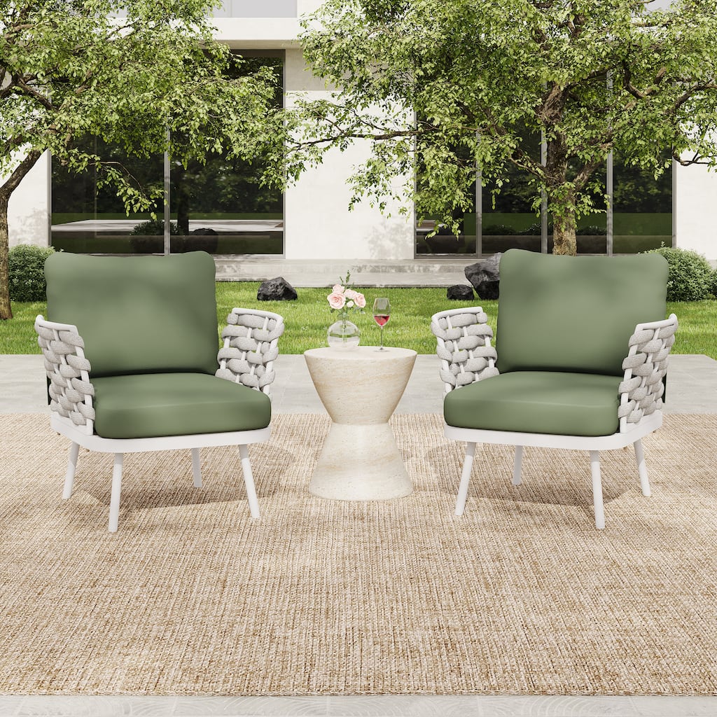Christopher Knight Home - Langdon Patio Steel Club Chair（Set of 2）