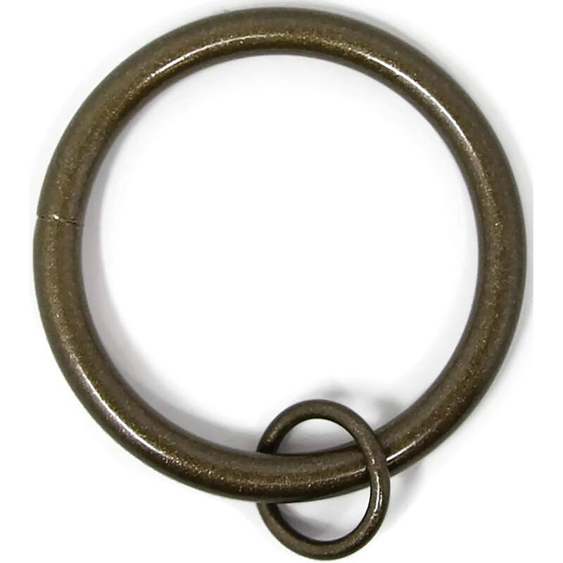 Set of 14 Solid Metal Window Drapery Curtain Panel Ring with Eyelet, 1.5" Inner Diameter, Fits Up to 1.25" Rod