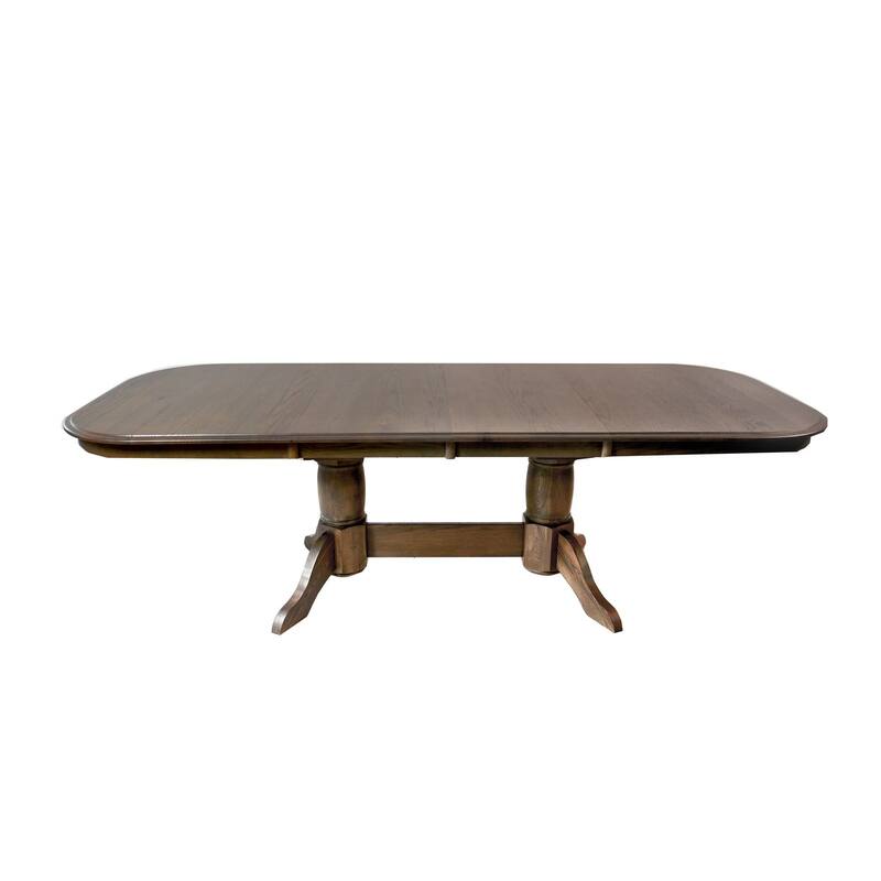 Colonial Oak 42 x 42-96" Extendable Dining Table, Weathered Chestnut