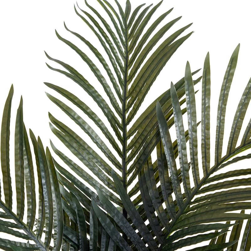 Double Stalk Golden Cane Palm Artificial Tree - 6' - Green