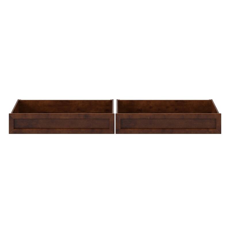 Queen-King-Twin XL Mid-Century Modern Under Bed Storage Drawers